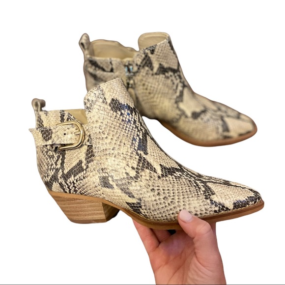 Sam Edelman | Shoes | Sam Edelman Neena Snake Print Ankle Booties Size ...